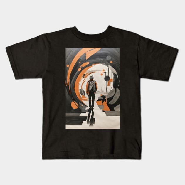 abstract painting Kids T-Shirt by StickersArt-CBA